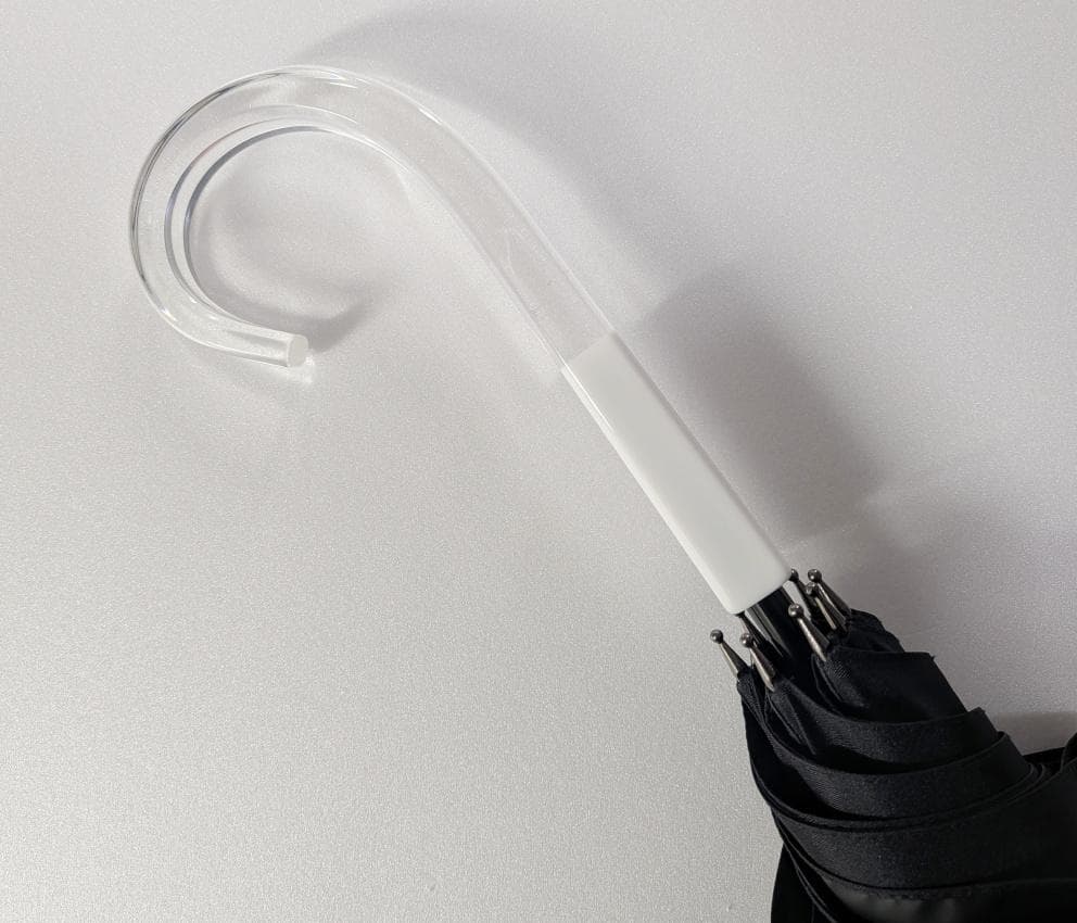 サンバリア100 日傘 正規品 白黒ストライプ クリア手元 完全遮光