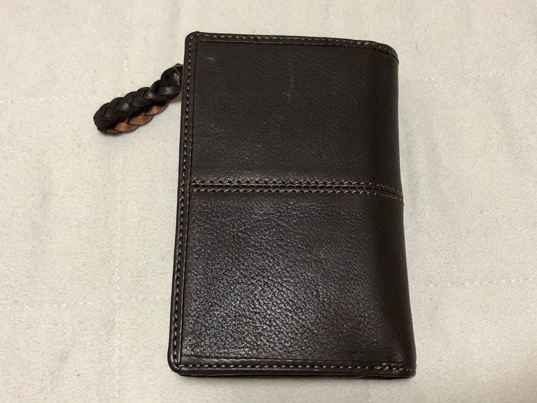 96新品TAKEO KIKUCHIタケオキクチ本革グラスゴー財布二つ折り国産レザ