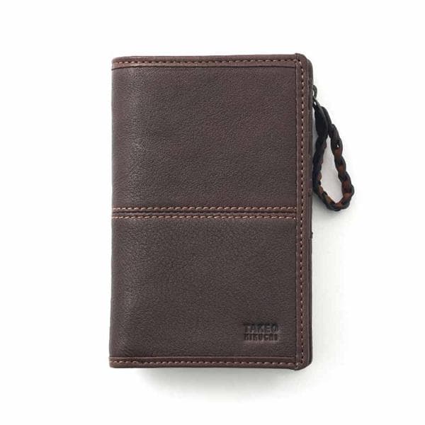96新品TAKEO KIKUCHIタケオキクチ本革グラスゴー財布二つ折り国産レザ