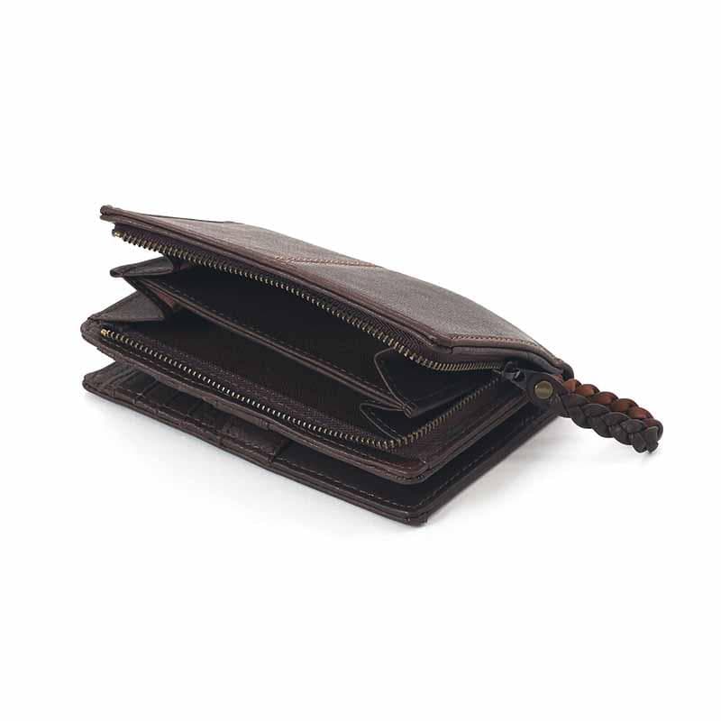 96新品TAKEO KIKUCHIタケオキクチ本革グラスゴー財布二つ折り国産レザ