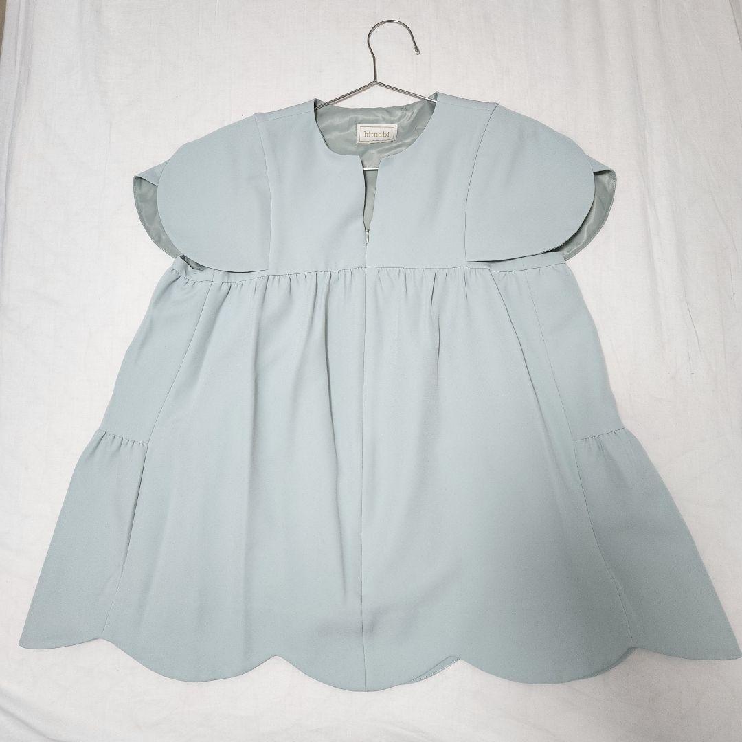 美品！試着のみ bitnabi 美人トップス ペタルスリーブ（ブルー）Mサイズ