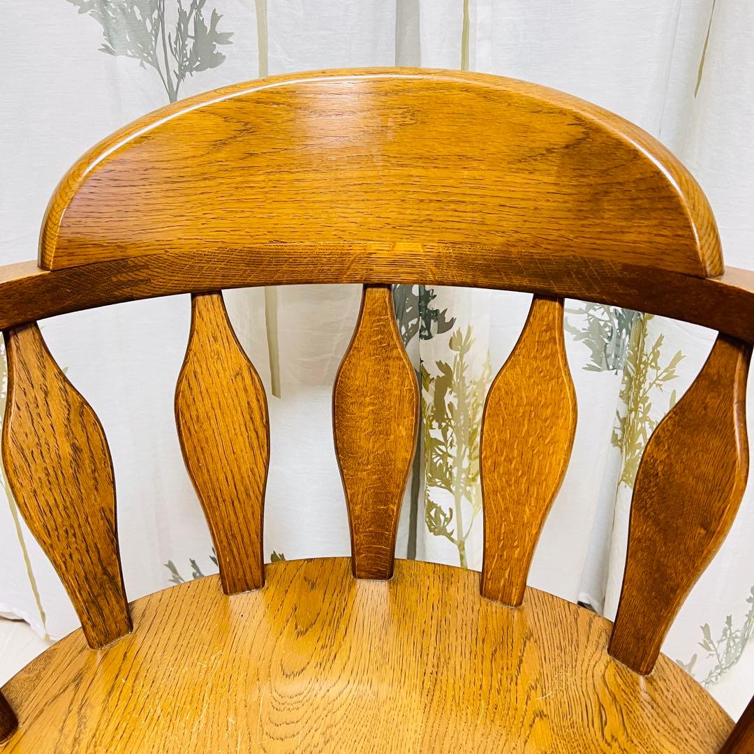 WINDS 太平 飛騨家具 ウィンザーチェア 回転椅子 ナラ材　D