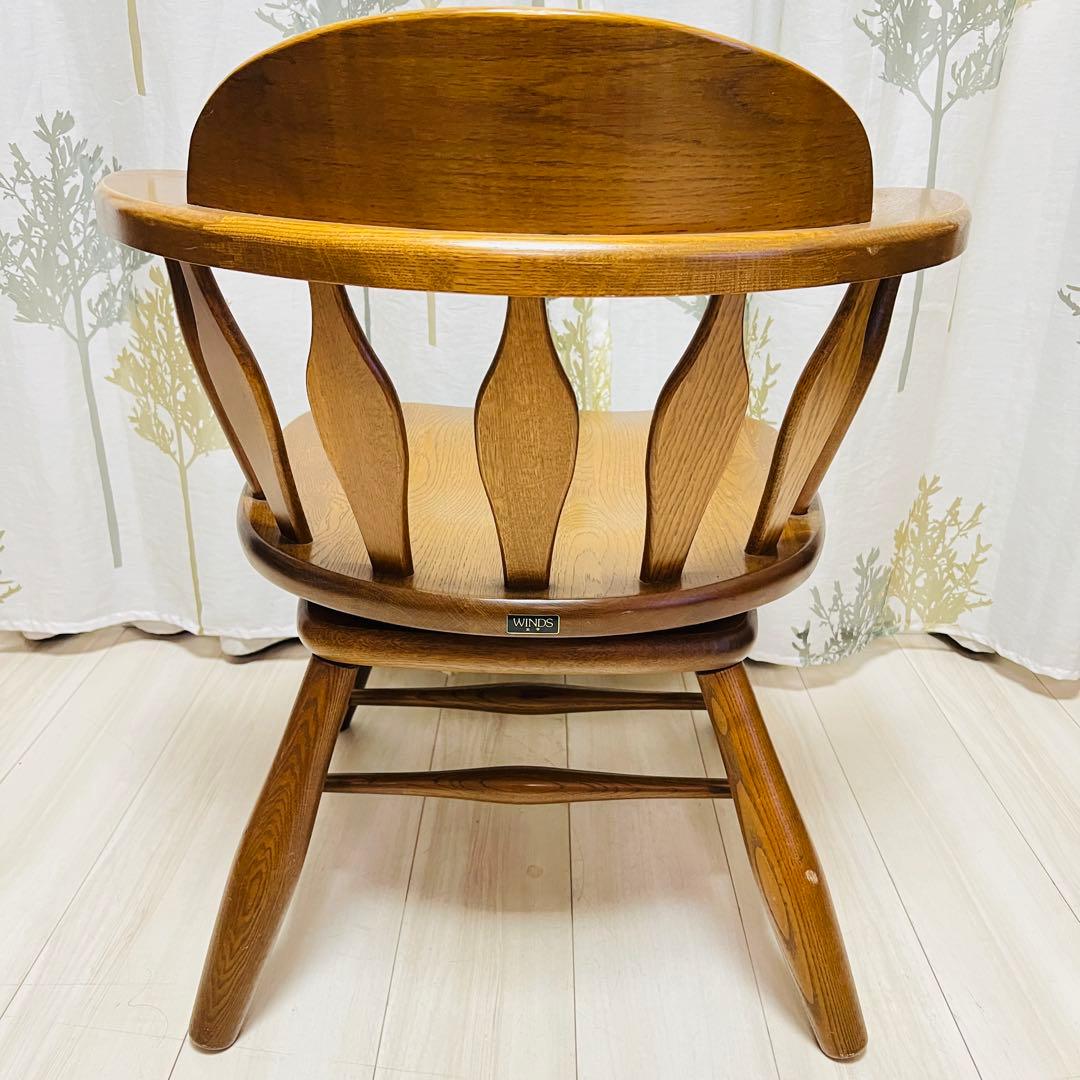 WINDS 太平 飛騨家具 ウィンザーチェア 回転椅子 ナラ材　D