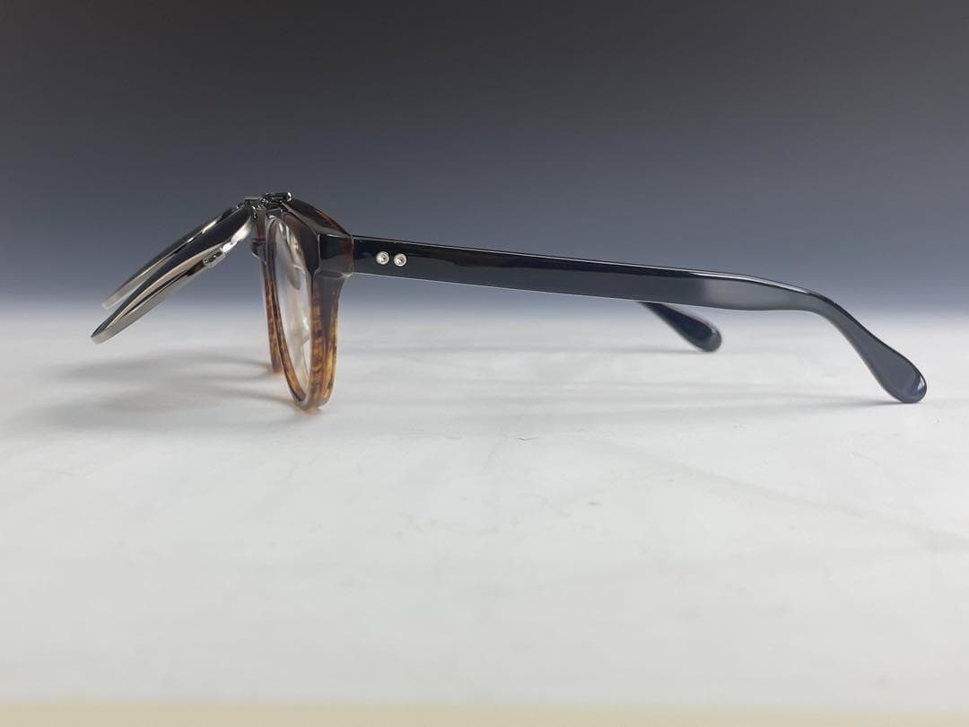 新品 跳ね上げ サングラス 腹式 ボストン ブラウン GL41 度付きレンズ無料