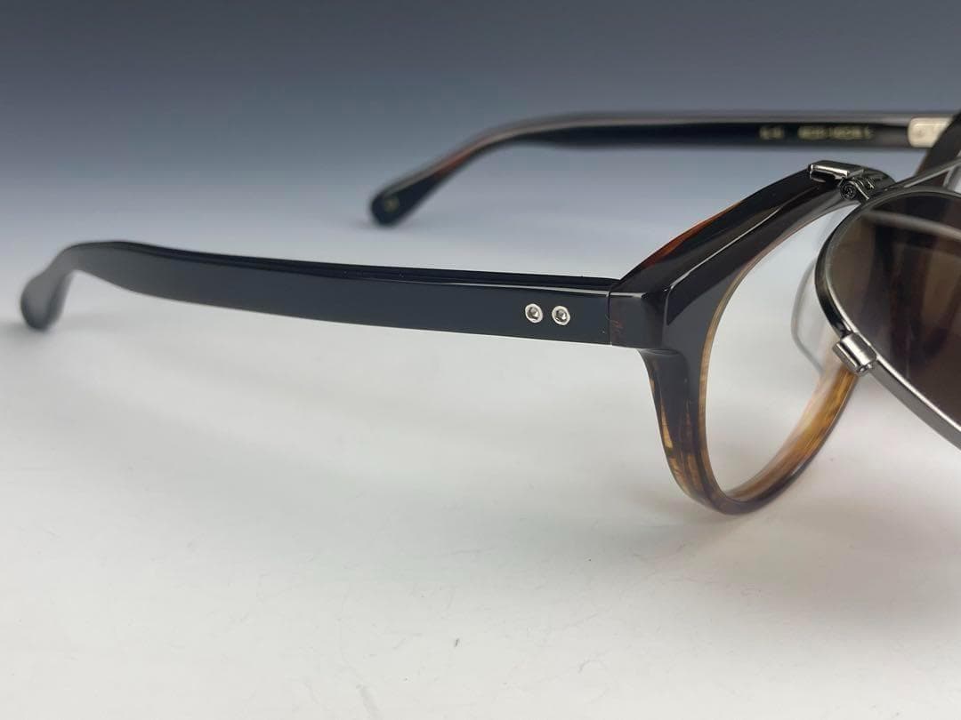 新品 跳ね上げ サングラス 腹式 ボストン ブラウン GL41 度付きレンズ無料