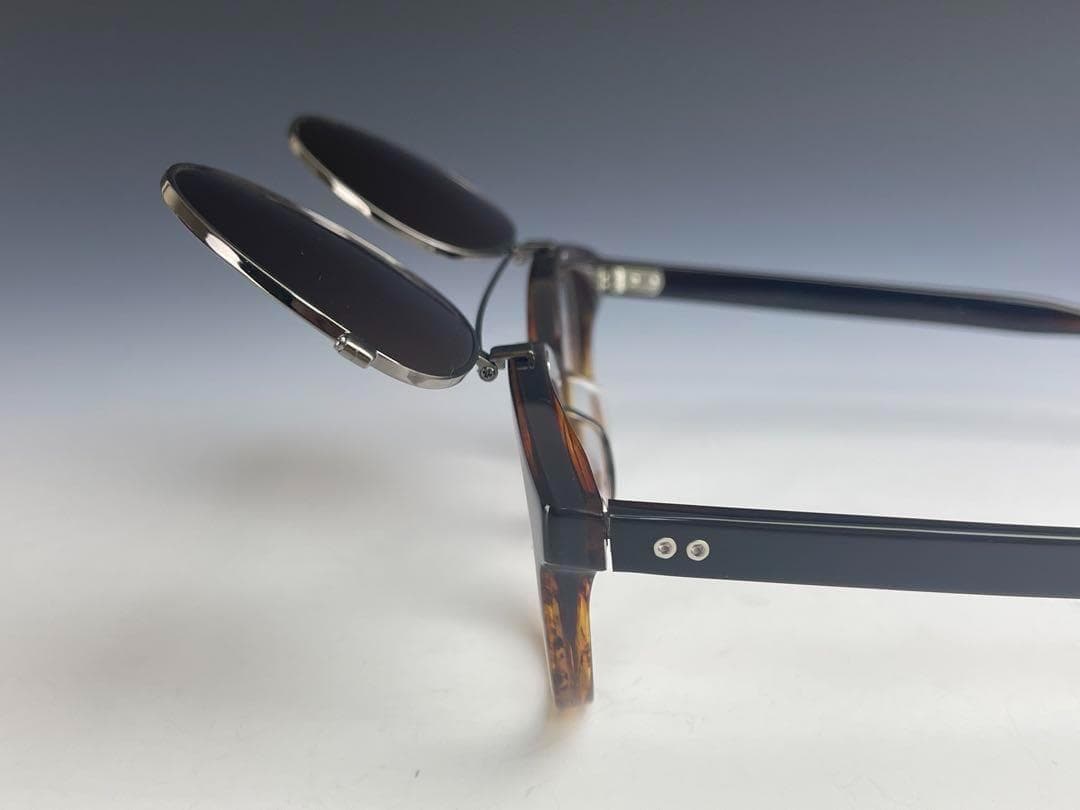 新品 跳ね上げ サングラス 腹式 ボストン ブラウン GL41 度付きレンズ無料