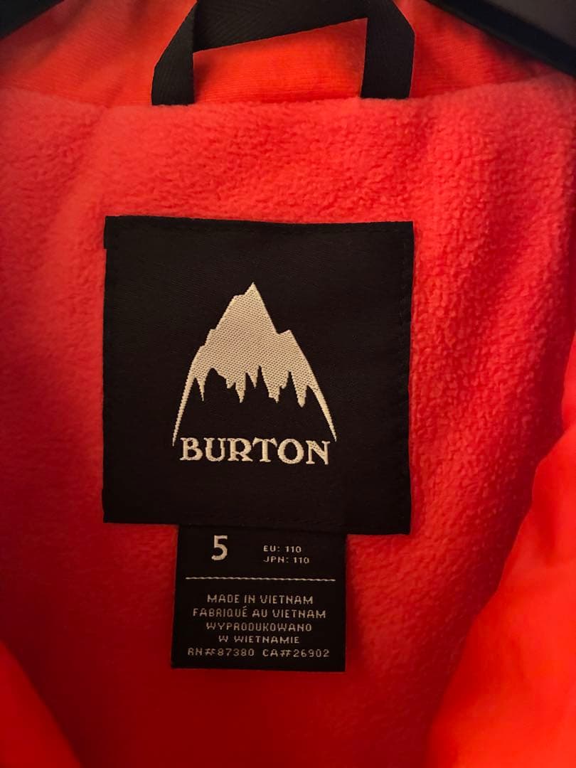 BURTON 子ども用スノーボードウェア サイズ5