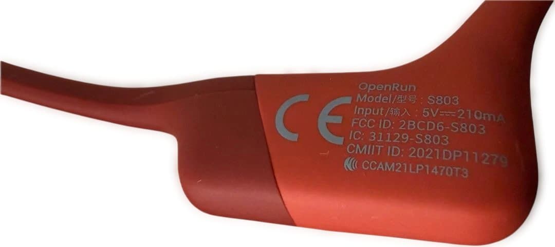 美品☆Shokz openrun 骨伝導イヤホン　赤