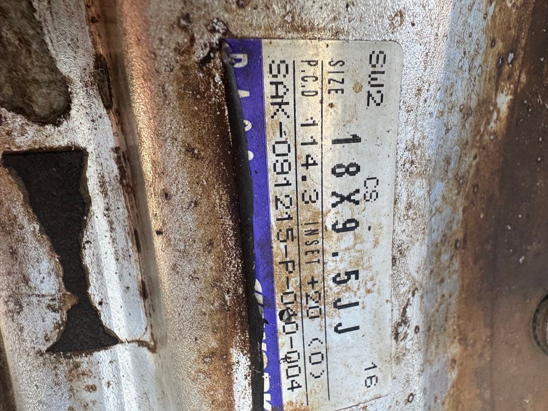 深リムwork シュバート18インチ　9.5J 2本