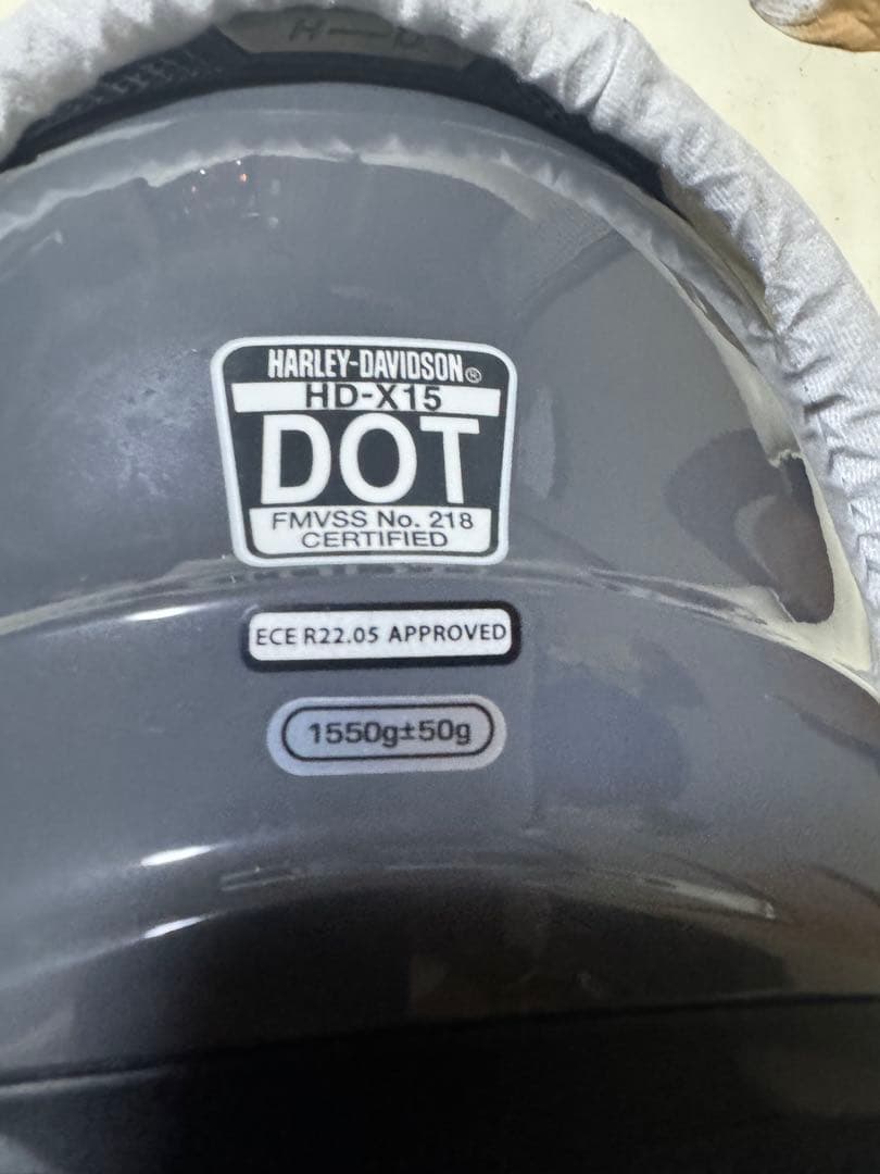 HARLEY-DAVIDSON フルフェイスヘルメット グレー，オレンジライン