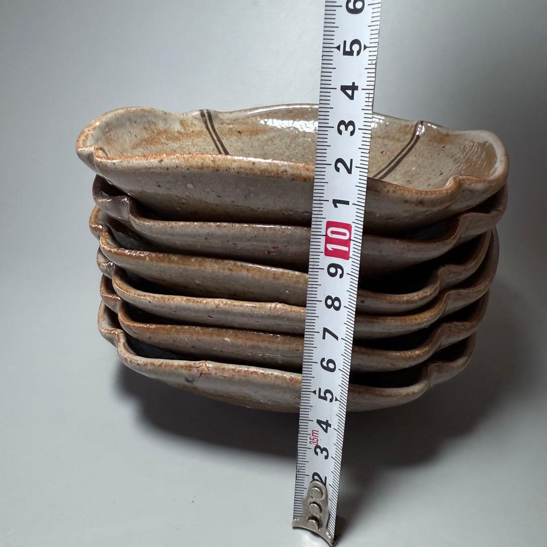 浜本洋好　造　絵唐津　草文様四方皿　大向付　六客　土を楽しむ　料理屋　雰囲気◎