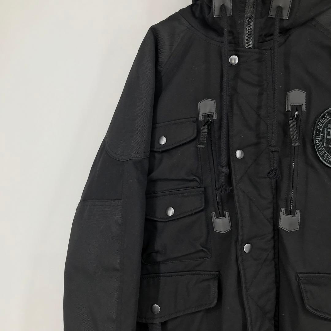 アビレックス P.D.W　パフジャケット　N−3B　ブラック　2XL