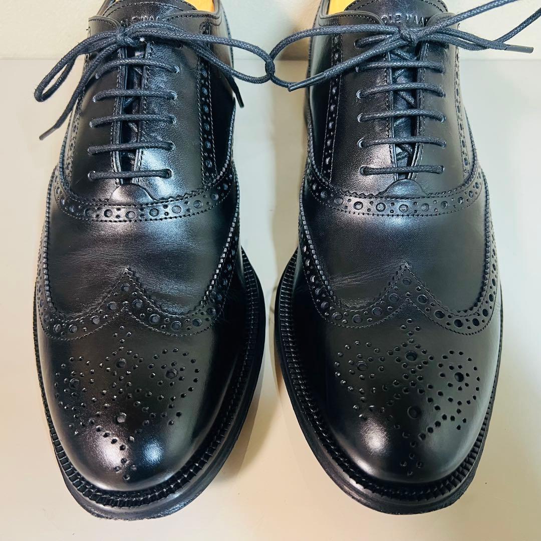 【数回使用程度】コールハーン ウイングチップ 黒 US8.5 定価46200円