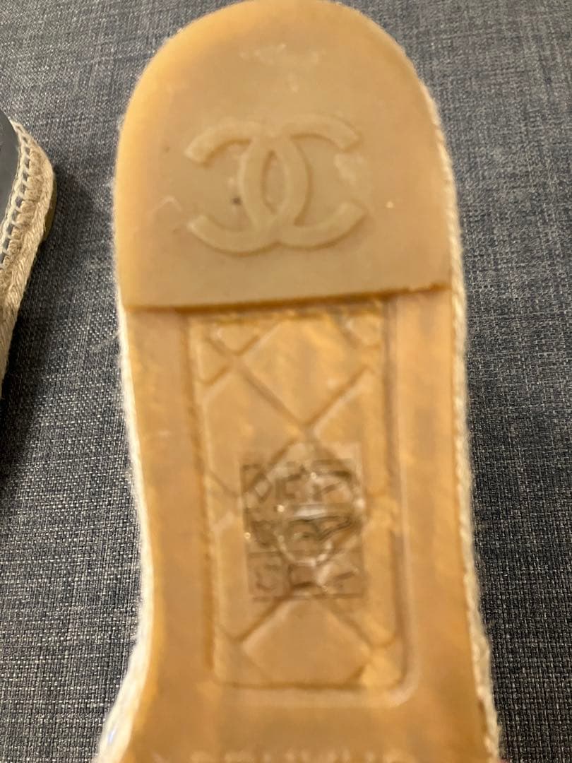 ロ*ー様 CHANEL エスパドリーユ 23.5cm シルバー 美品