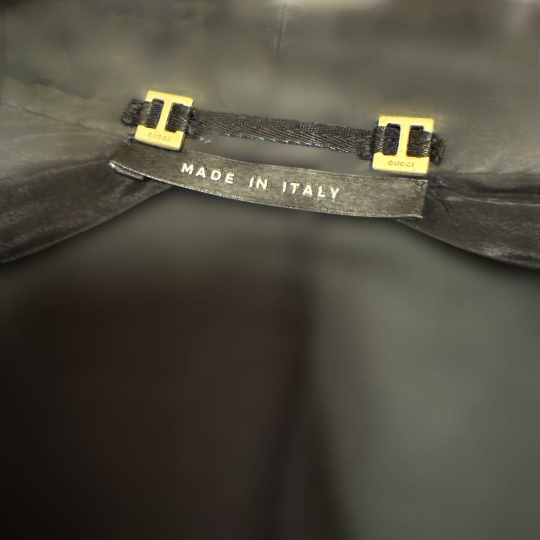 美品グッチ　ノーカラージャケット ゴールドボタン