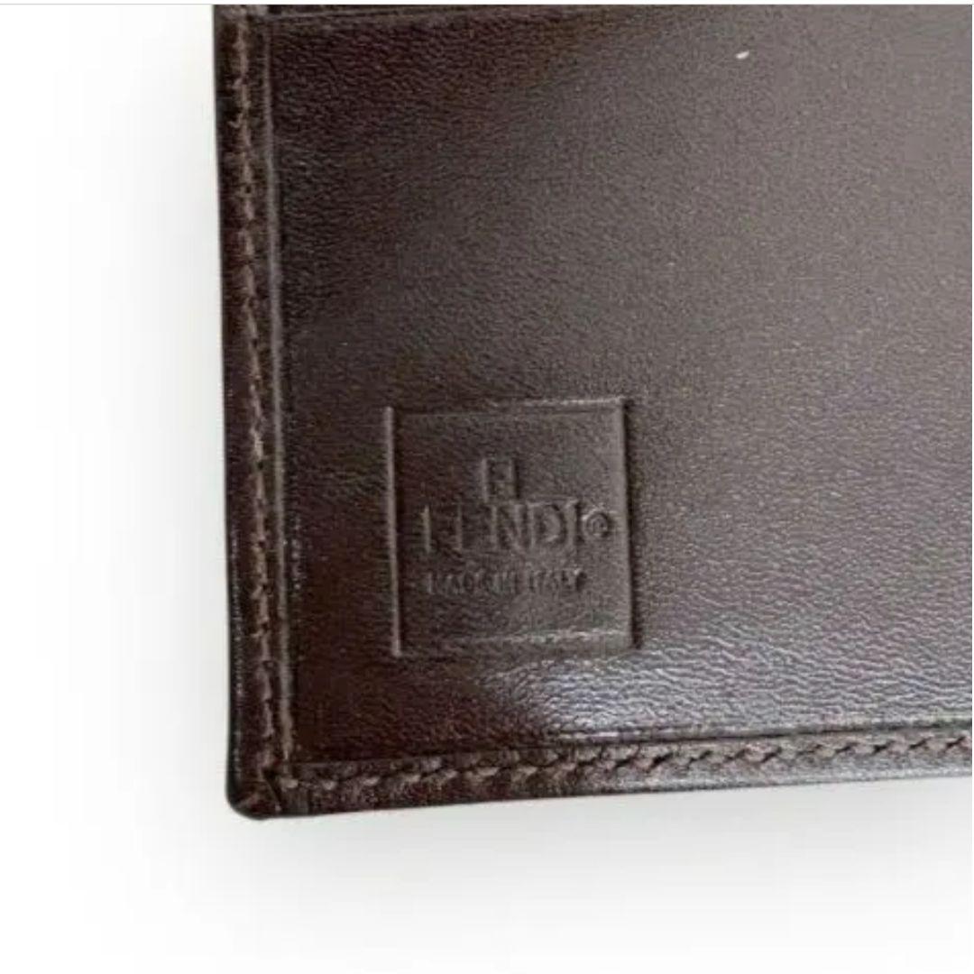 【希少/美品】FENDI フェンディ ズッカ柄 FFロゴ 二つ折り財布 元箱付き