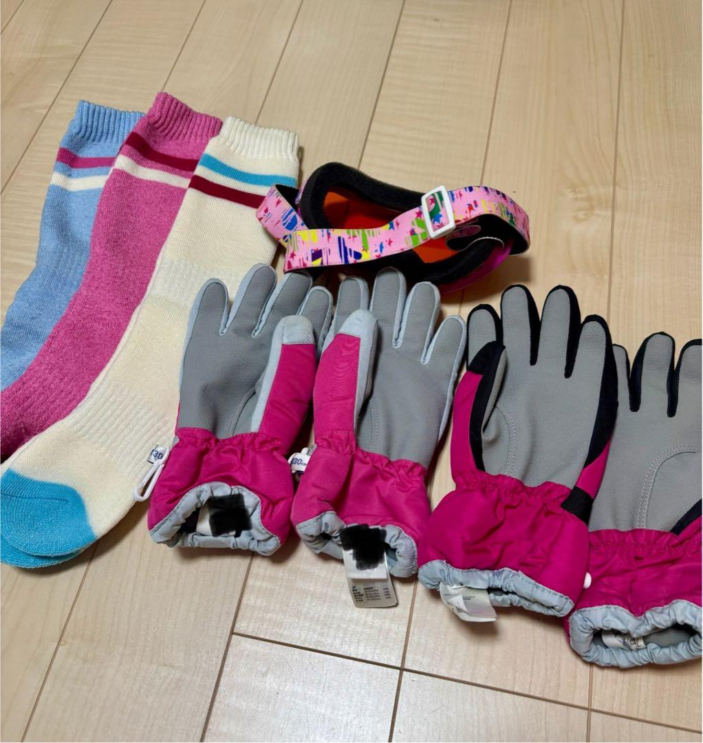 0tataiko0 女の子 スキーウェア一式 7点セット 120〜130