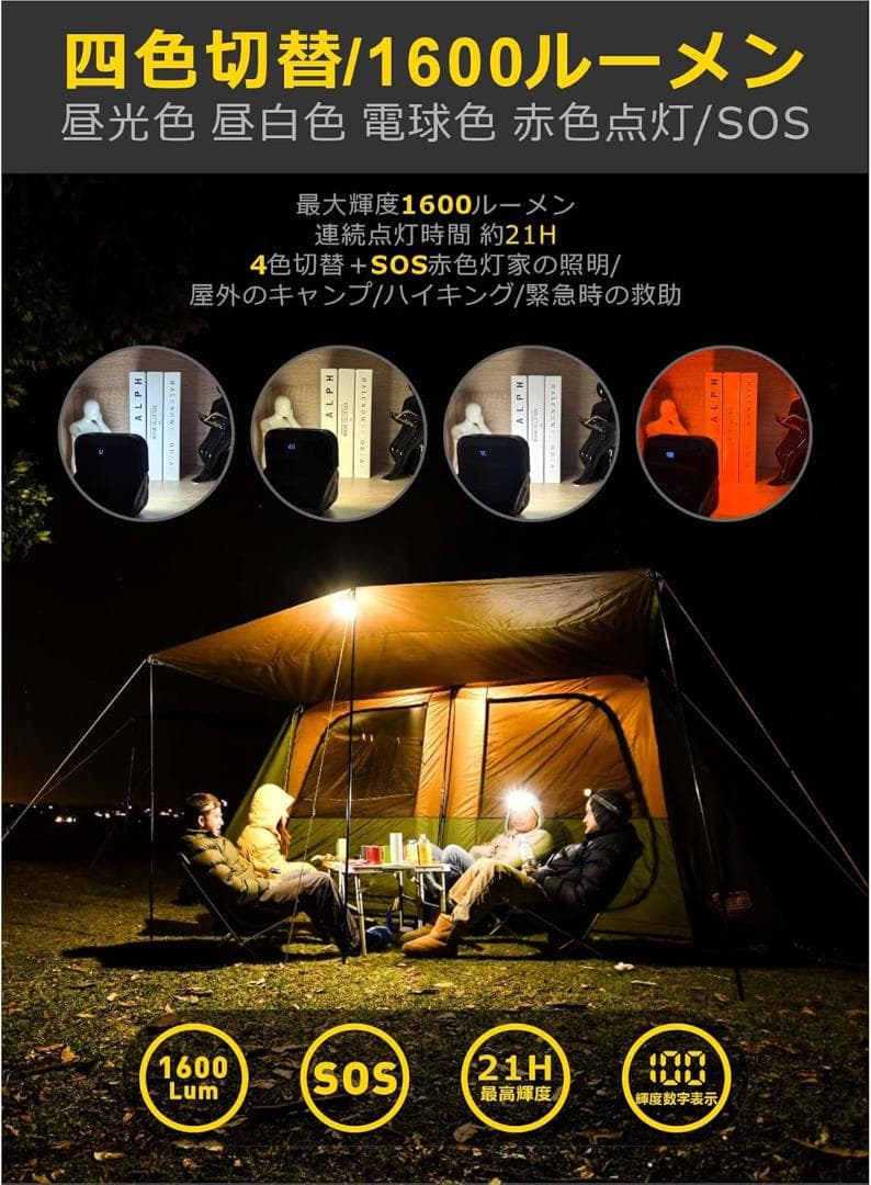 SUPERWAY 30000mAh led ランタンQC 3.0/22.5W