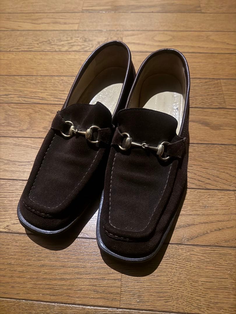 GUCCI スエード ビットローファー