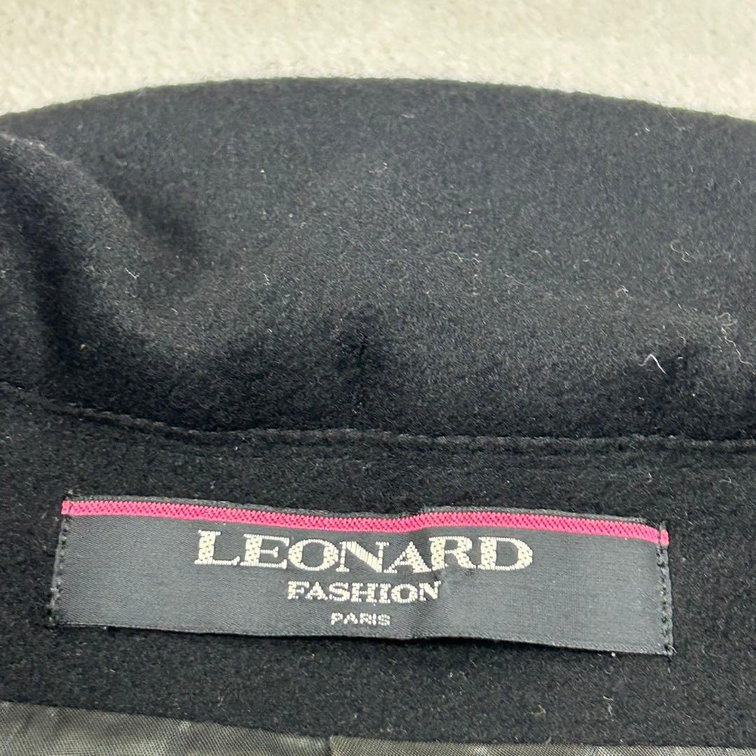 K693 M レオナール カシミヤ テーラードジャケット ブラック レディース