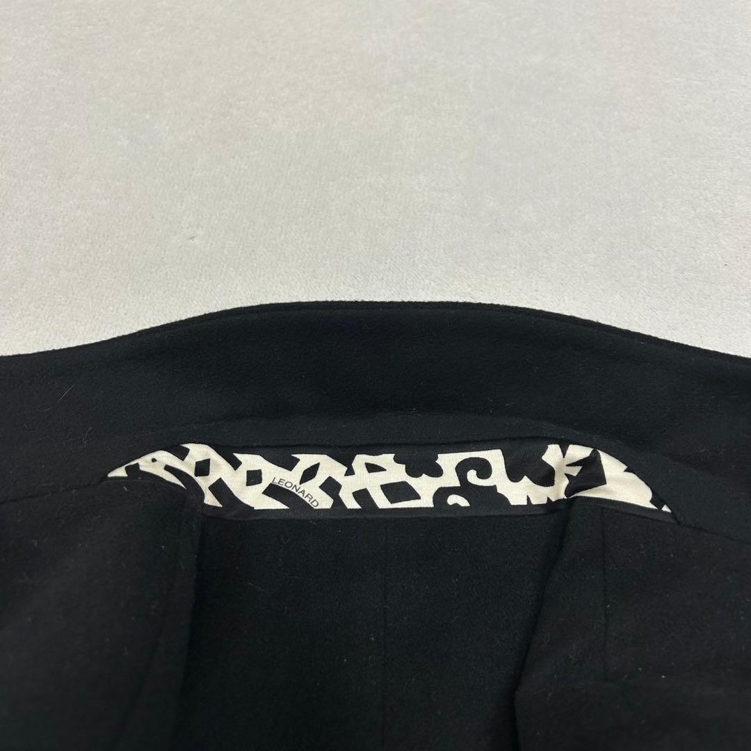 K693 M レオナール カシミヤ テーラードジャケット ブラック レディース