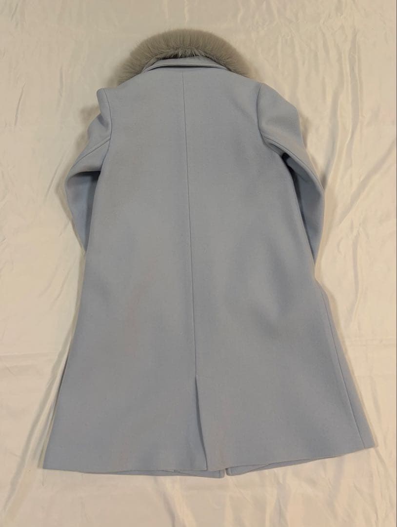 ケイトスペードキッズ、フェイクファーカラー　ウールコート、サイズ150