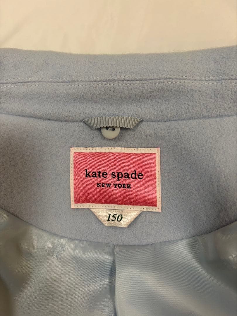 ケイトスペードキッズ、フェイクファーカラー　ウールコート、サイズ150