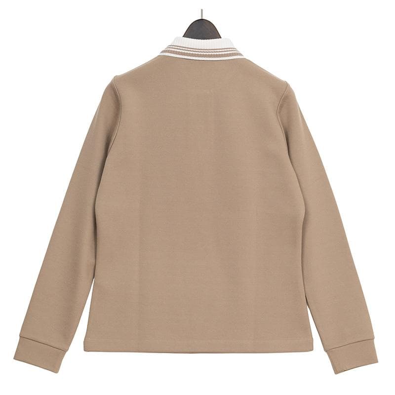 K【XS】A.P.C. 襟付きトップス ベージュ 長袖ポロシャツ