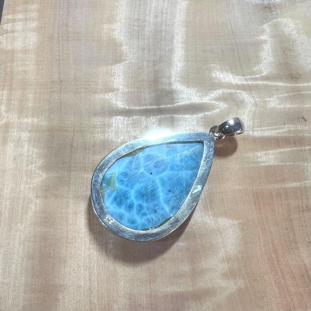 高品質　ラリマー　ペンダント　ネックレス　silver925 3-10