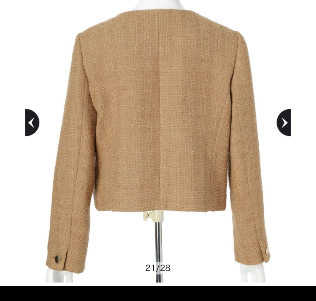 新品未使用タグ付 JUSGLITTY 2WAYボタンジャケット 9号 キャメル