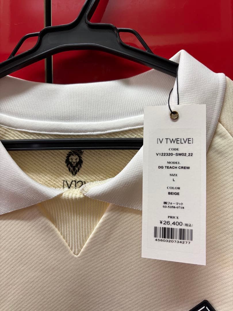 新品タグ付】V12 ゴルフ ウェア DG TEACH CREW スウェット L