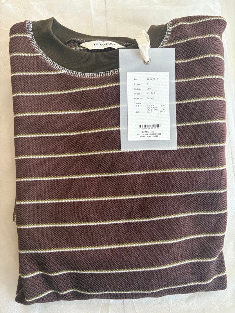 TODAYFUL Border Long T ボーダーロングTシャツ