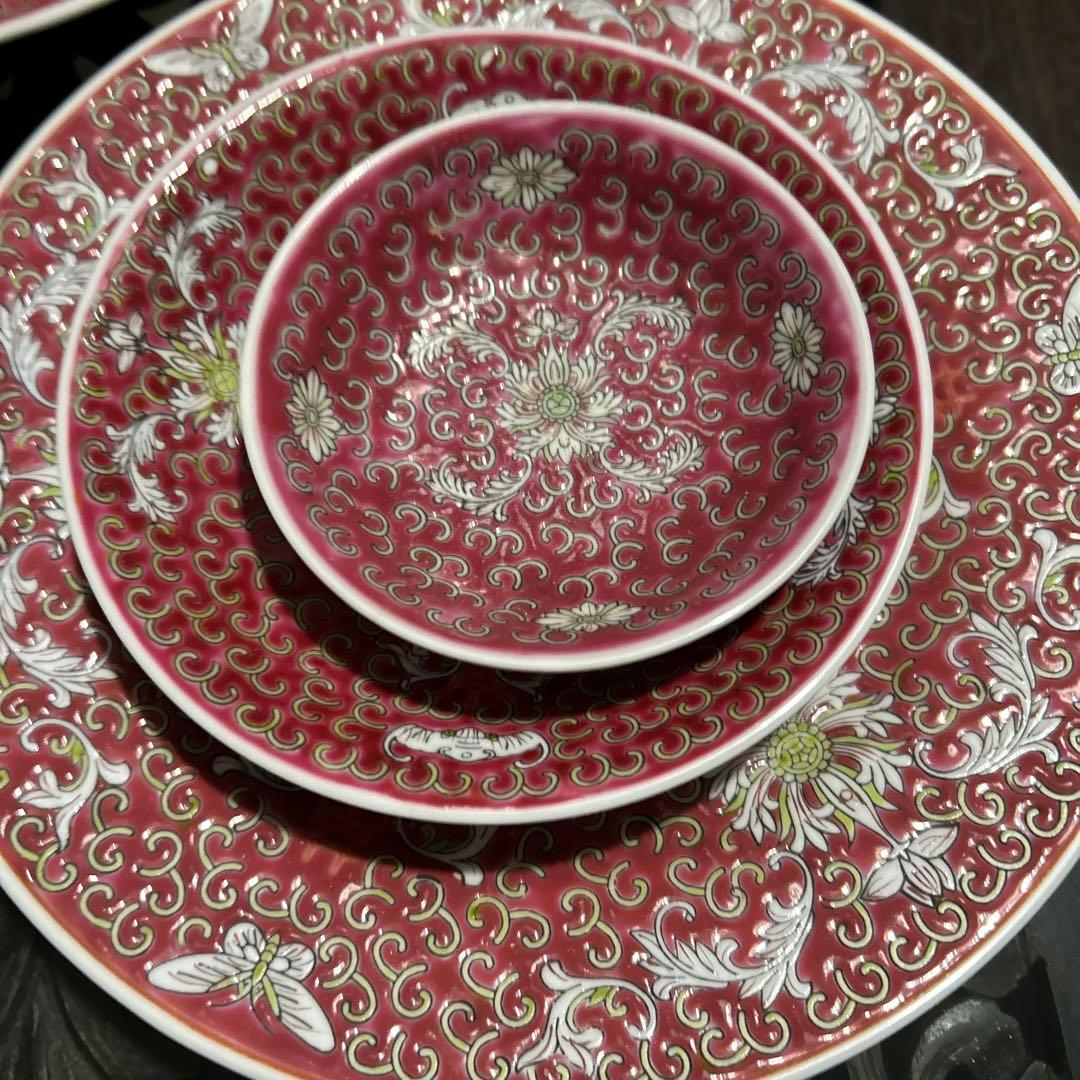 中国　景徳鎮　皿セット&ご飯茶碗　9点