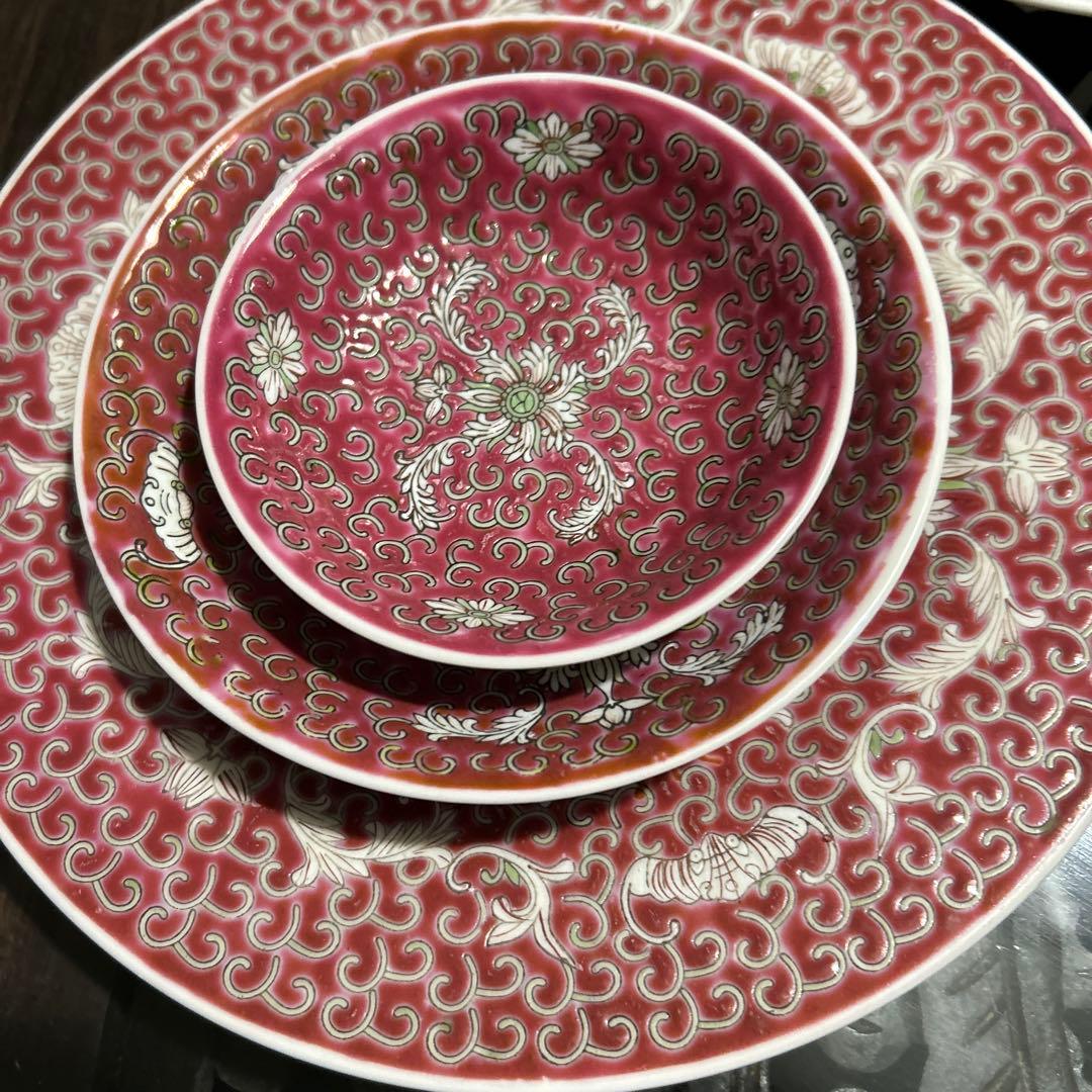 中国　景徳鎮　皿セット&ご飯茶碗　9点