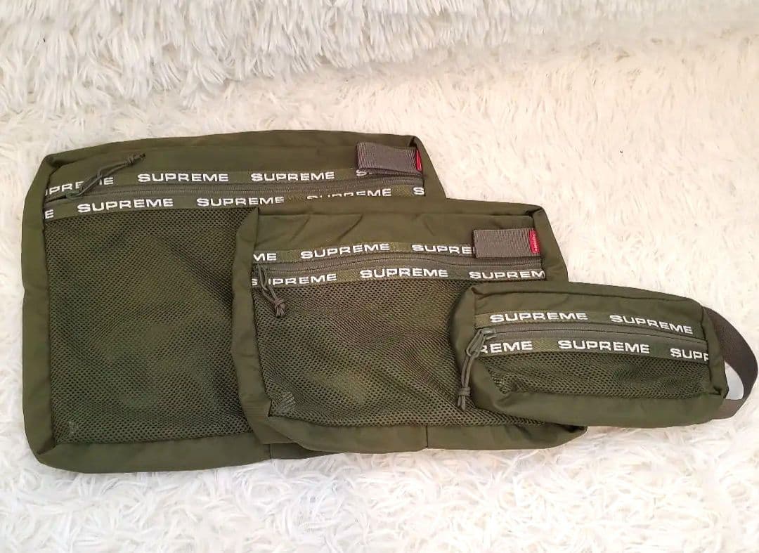 ⭐未使用級⭐Supreme　オーガナイザー　ポーチ3点セット　カーキ