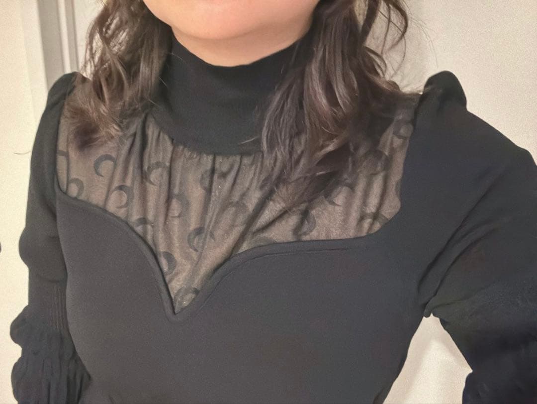 MARINE SERRE セカンドスキン ハイネックベージュ　S