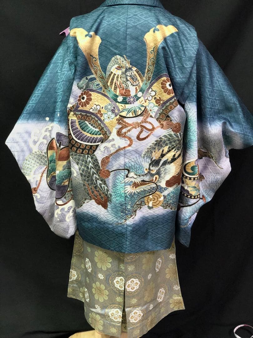 七五三 5歳　男の子　兜　龍　羽織　着物　袴　セット　男児　753 五歳