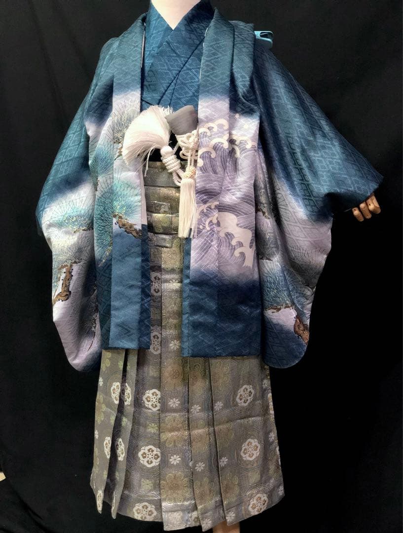 七五三 5歳　男の子　兜　龍　羽織　着物　袴　セット　男児　753 五歳