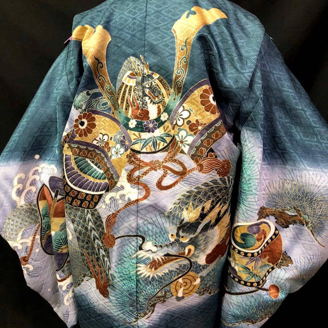 七五三 5歳　男の子　兜　龍　羽織　着物　袴　セット　男児　753 五歳