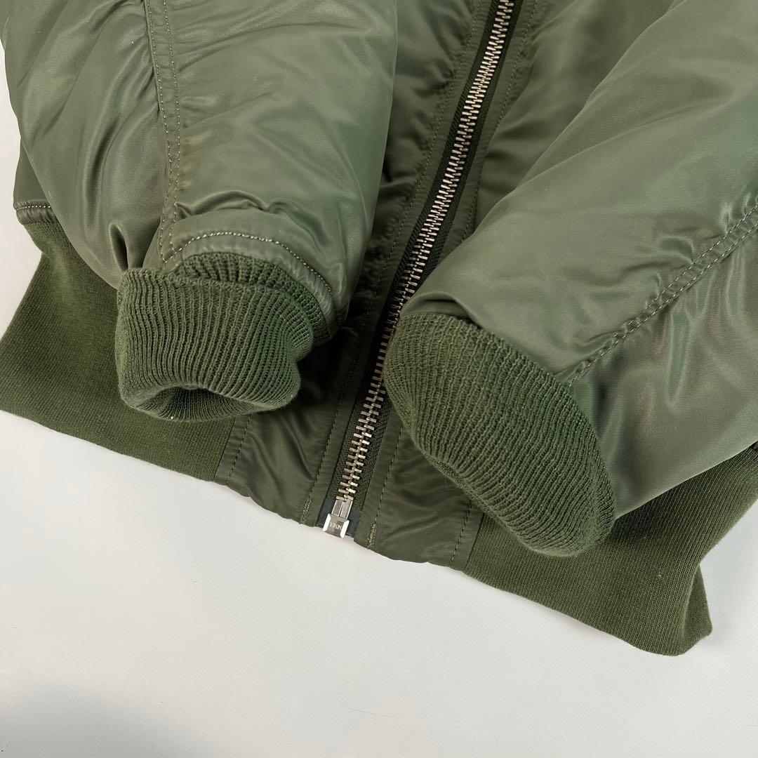 未使用級 ALPHA 24KARATS MA-1 フライトジャケット 刺繍ロゴ