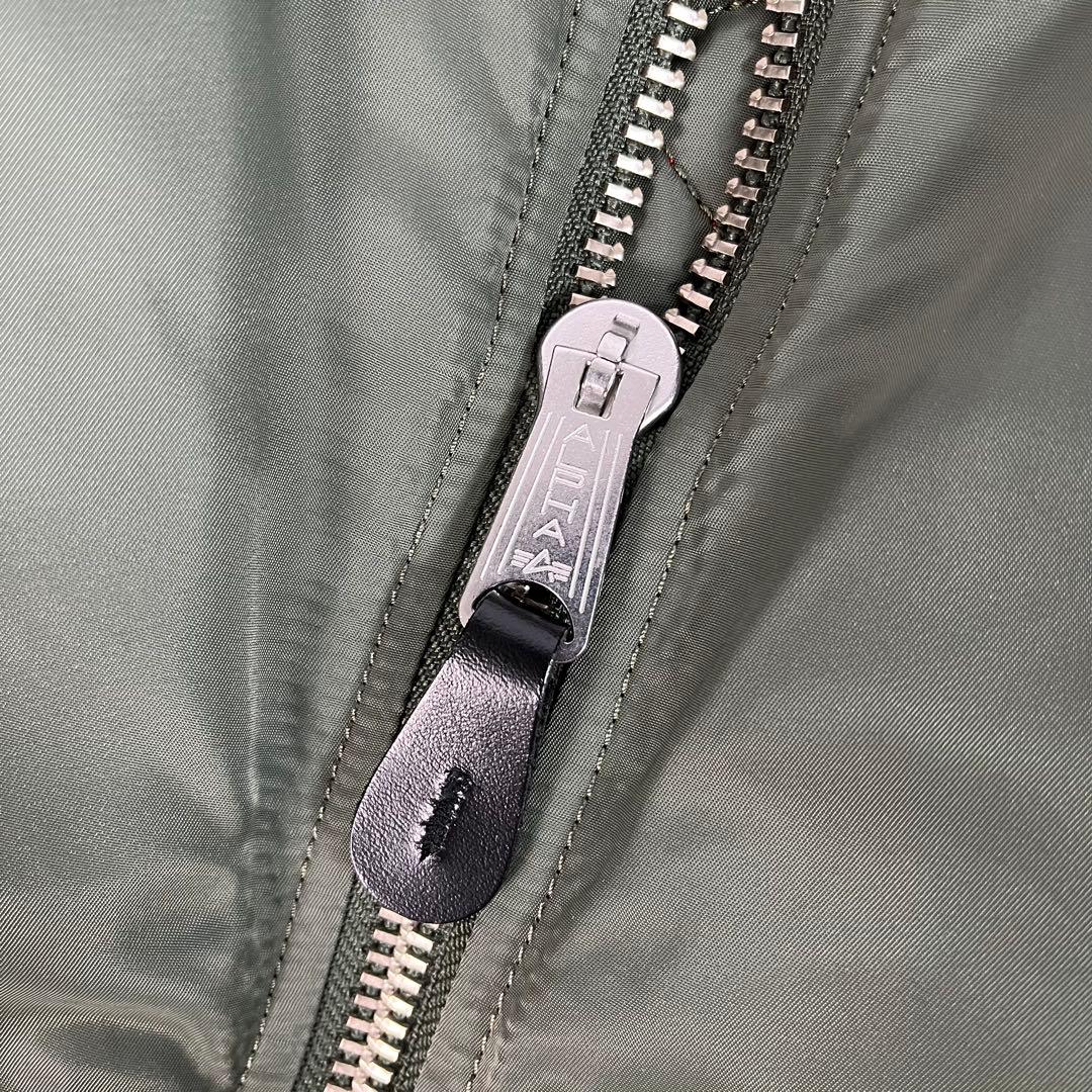 未使用級 ALPHA 24KARATS MA-1 フライトジャケット 刺繍ロゴ