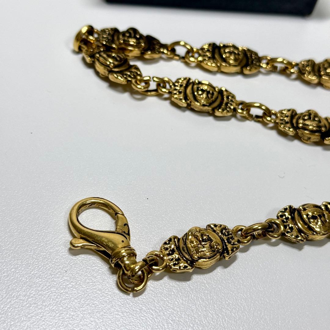 ヴェルサーチェ ウォレット チェーン ゴールド ドクロ ヴィンテージ 金