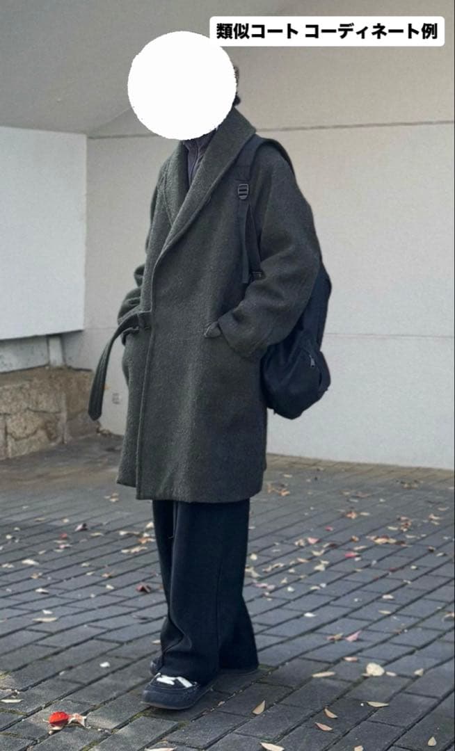 美品　ETHOSENS　エトセンス　コート　ブラック　サイズ2(M)　春服