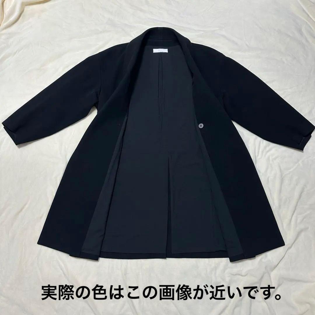 美品　ETHOSENS　エトセンス　コート　ブラック　サイズ2(M)　春服