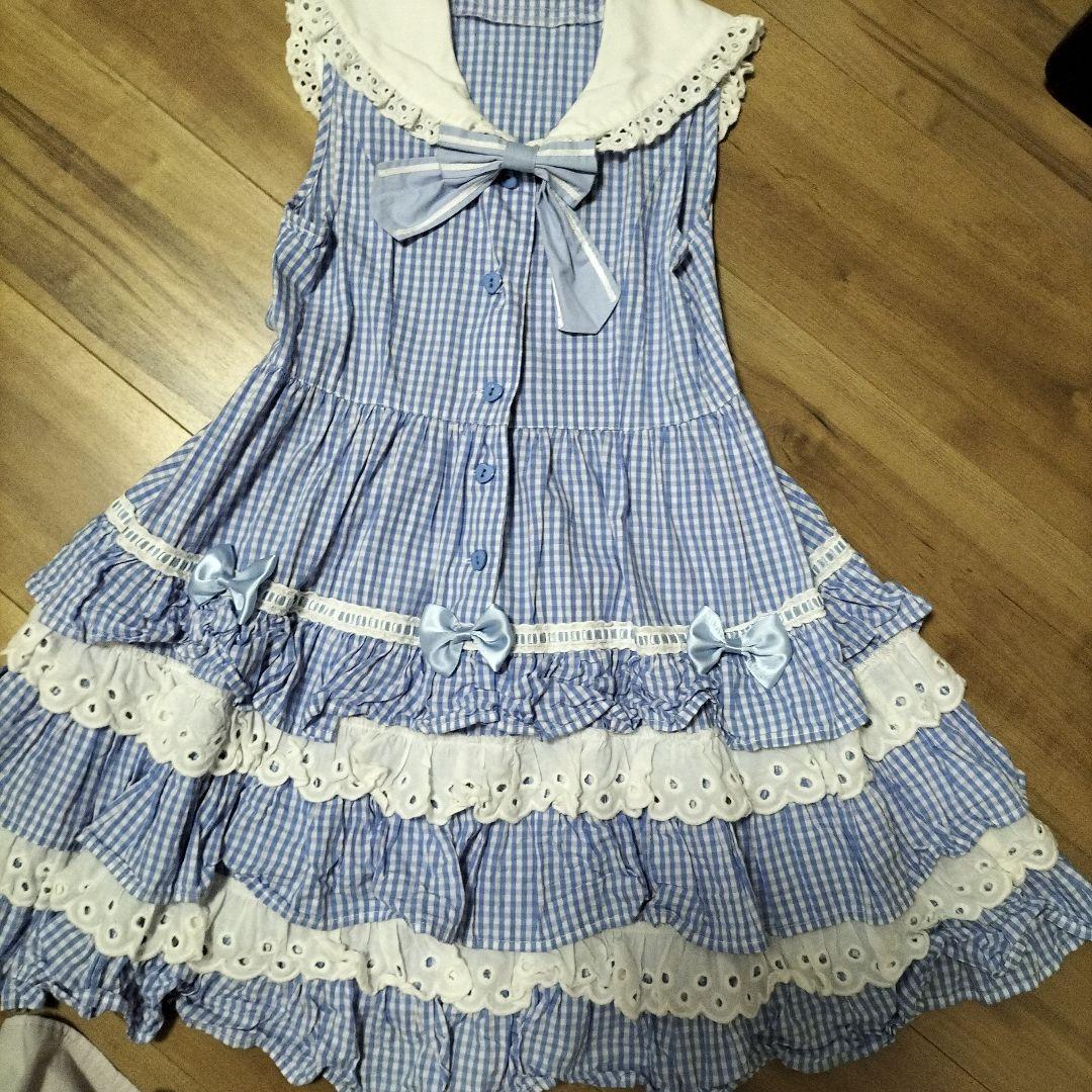 Shirley Temple 阪急限定ギンガムセーラーワンピース