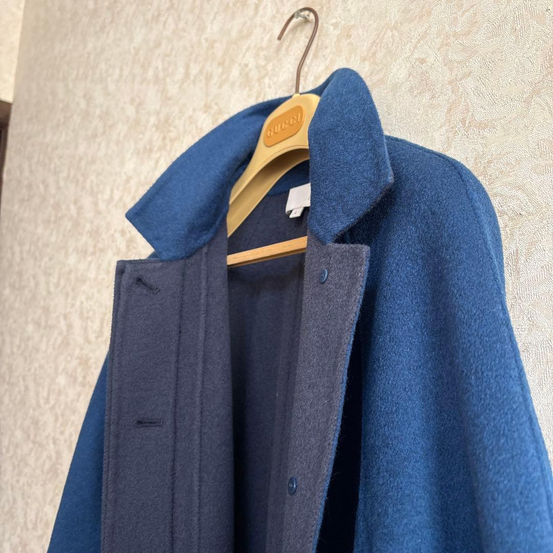 TSEセイ一重仕立てカシミヤ100% ロングステンカラーコート L