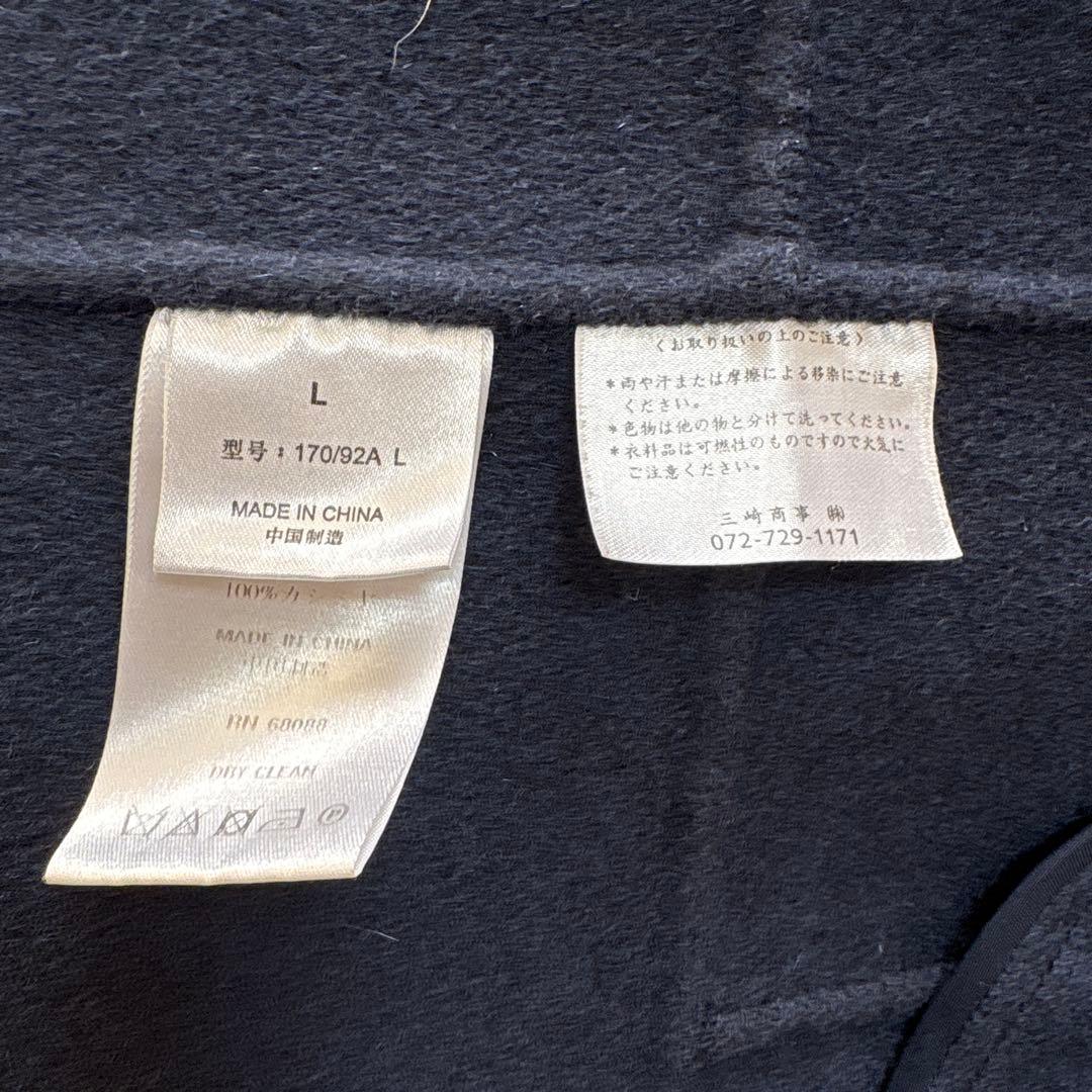 TSEセイ一重仕立てカシミヤ100% ロングステンカラーコート L