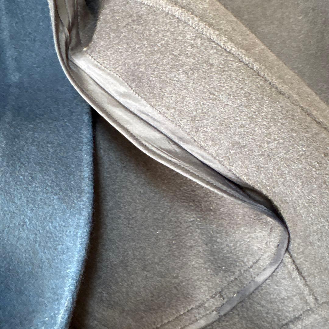 TSEセイ一重仕立てカシミヤ100% ロングステンカラーコート L