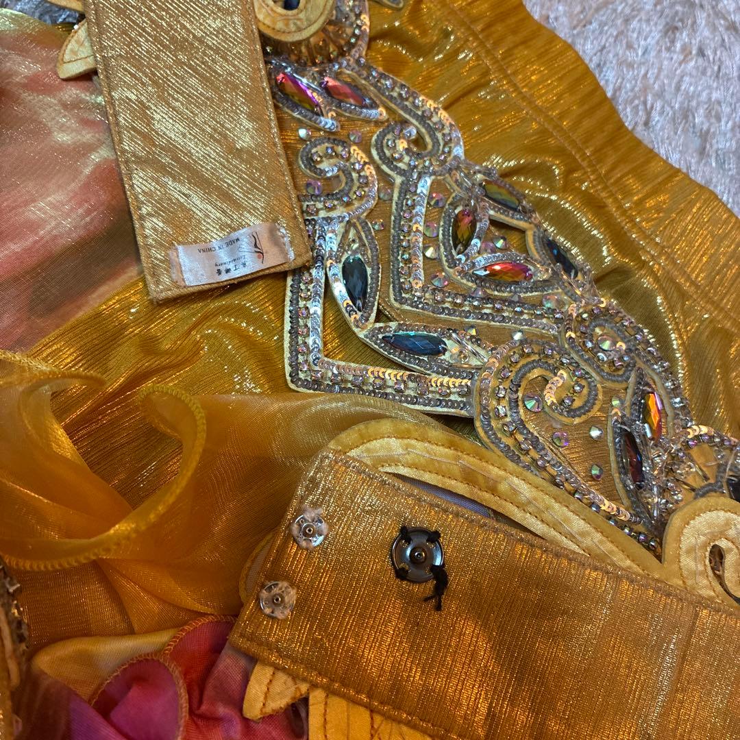 ベリーダンスセットアップ ゴールド ピンク