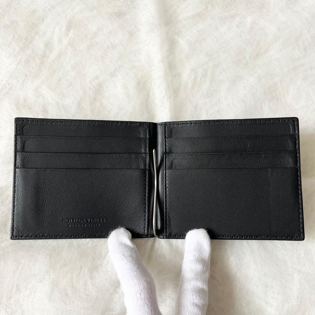 ボッテガヴェネタ　マネークリップ　クロコダイル　黒　ブラック　札入れ　メンズ